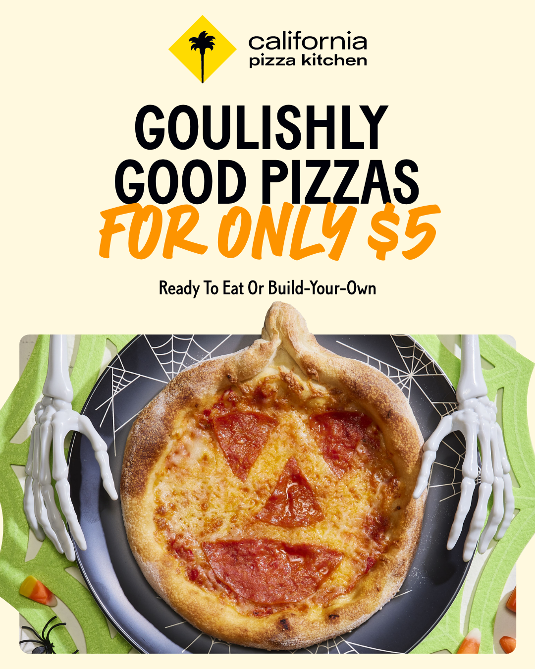 $5 Jack-O-Lantern Pizzas at California Pizza Kitchen