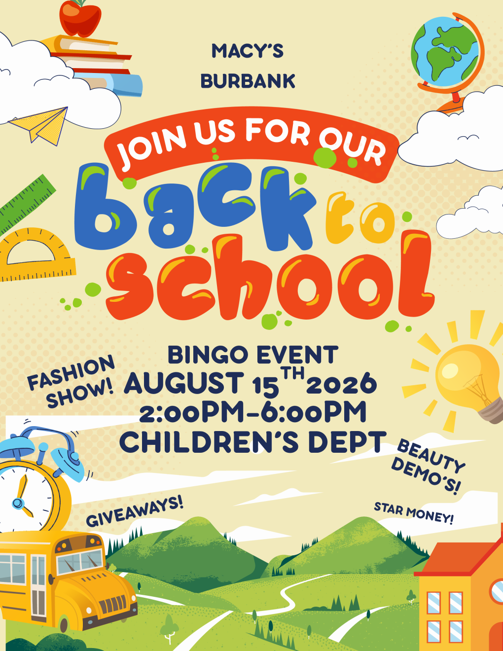 Macy's Back to School Bingo